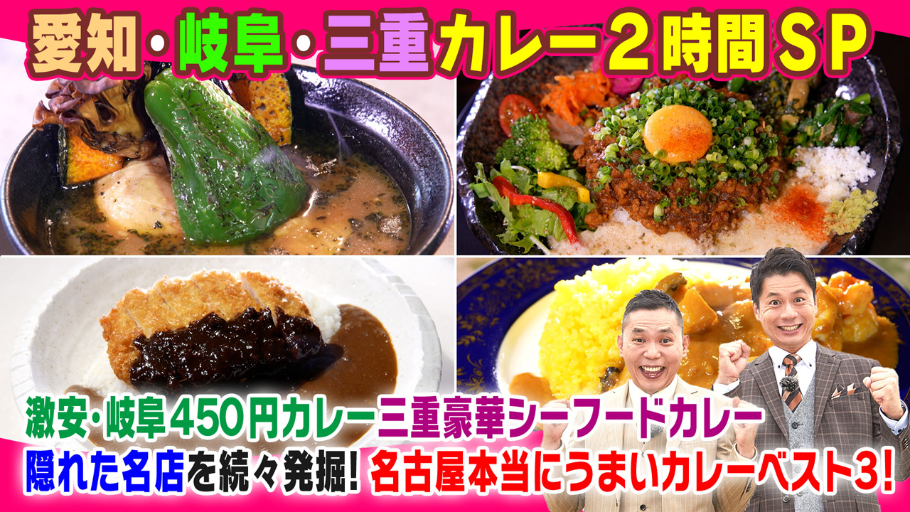 激安・岐阜450円カレー!三重シーフードカレー!名古屋本当にうまいカレーベスト3! 隠れた名店を続々発掘!1位はどのお店?