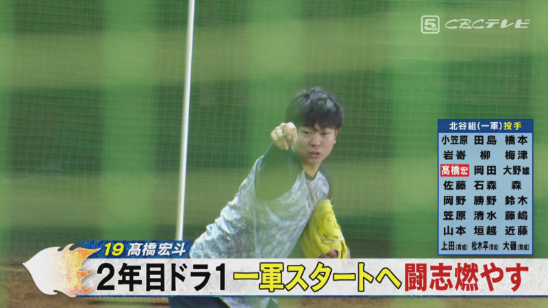 「サンデードラゴンズ」より高橋宏斗投手©CBCテレビ