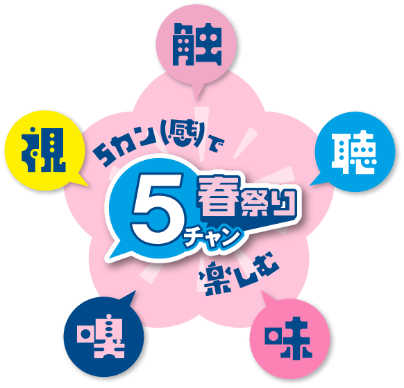 5カン（感）で楽しむ5チャン春祭り（触・聴・味・嗅・視）