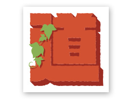 「道との遭遇」カーステッカー（ホワイト）