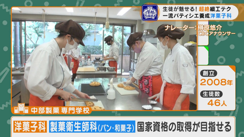 芸術的な洋菓子の数々 愛知県知立市 プロ顔負けのスゴ技生徒達にパンサー向井が迫る