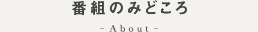 番組の見どころ