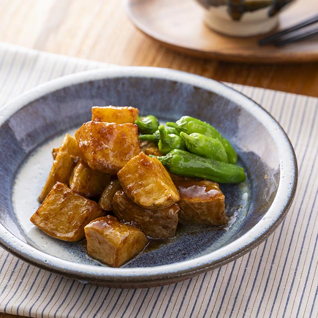 素揚げじゃが芋の香味みそあえ