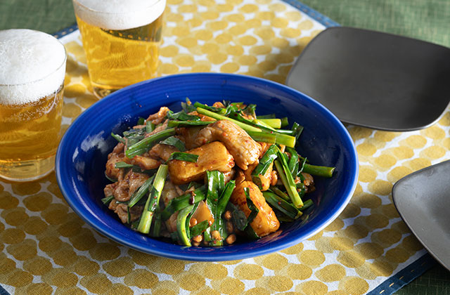 納豆ともちの豚キムチ