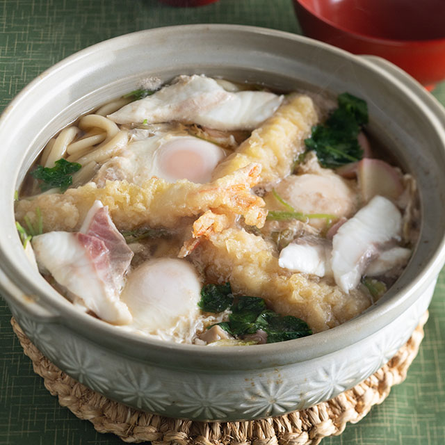 一緒に鍋焼きうどん