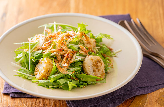 揚げ長芋と桜えびのサラダ