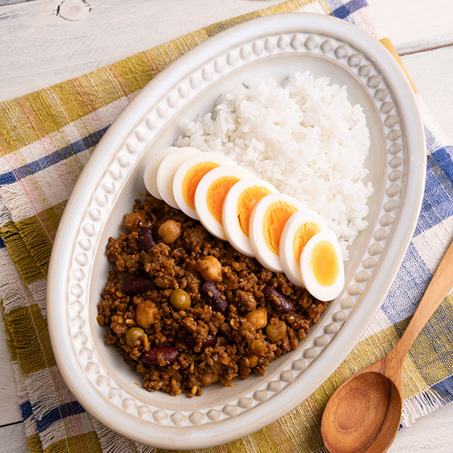お豆のキーマカレー