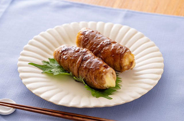のびるチーズの肉巻きおにぎり