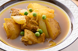 新じゃがと鶏肉のカレースープ煮