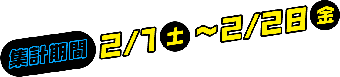 集計期間　2/1（土）～2/28（金）