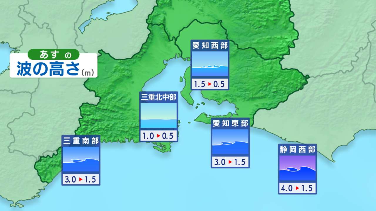 ［東海地方］明日の海予報